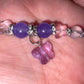 Violet & Pink Crystal Butterfly Bracelet