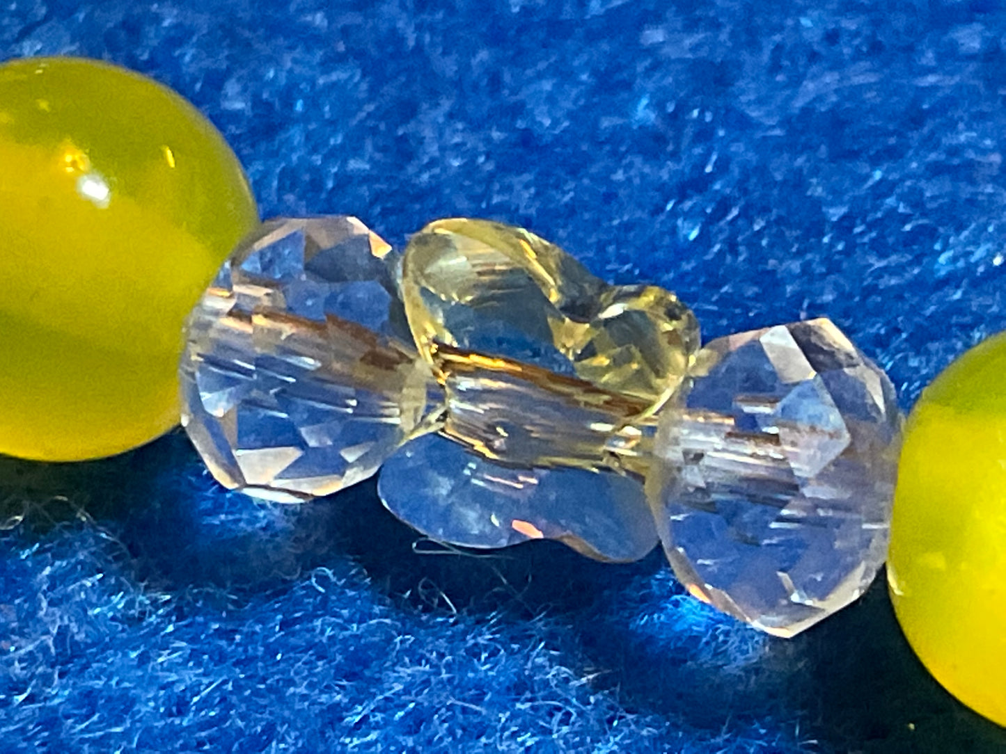 Yellow Crystal butterflies & Chakra stones