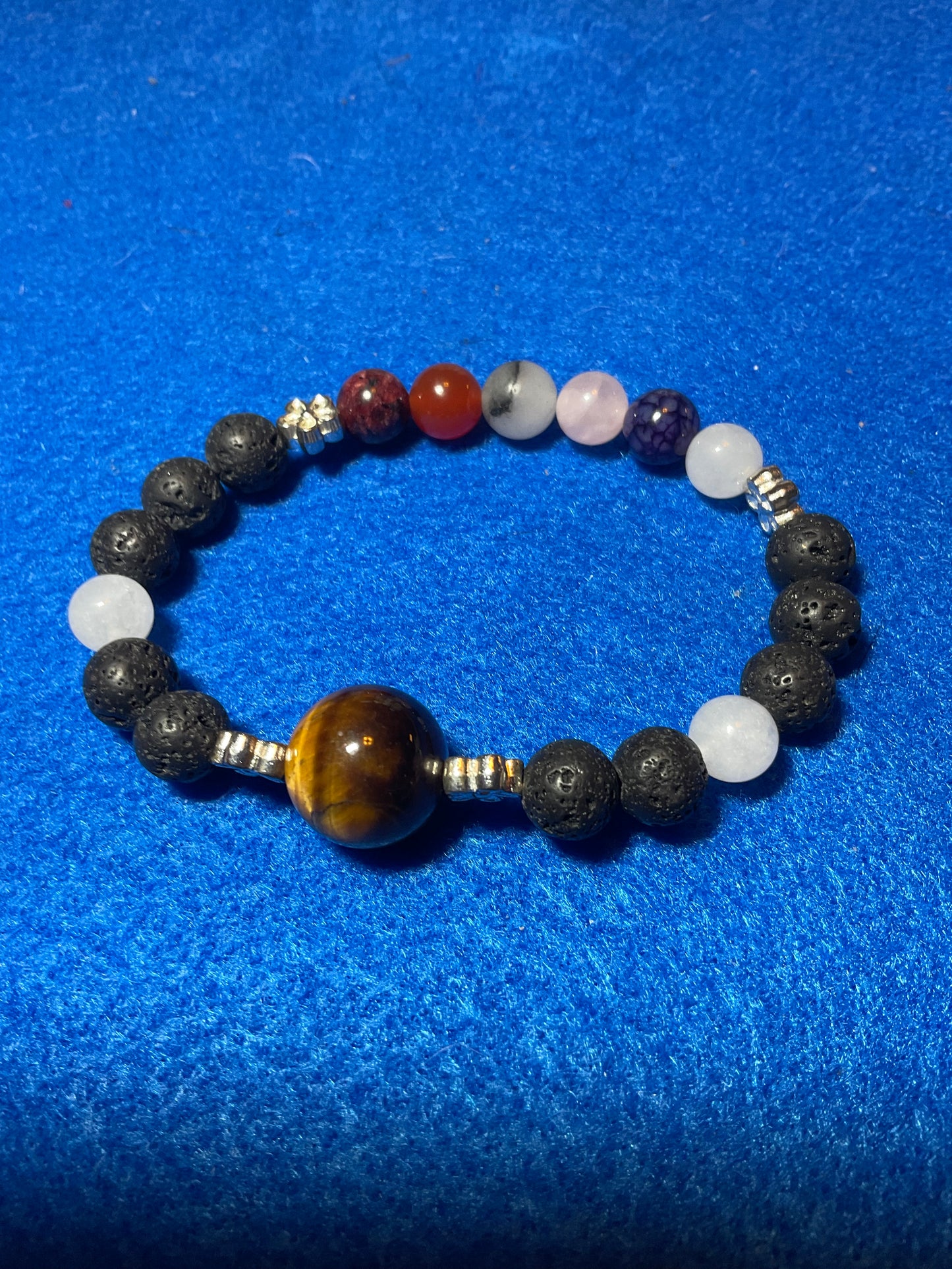 Power & positive Energy bracelet featuring Tigers eye & semiprecious gemstones