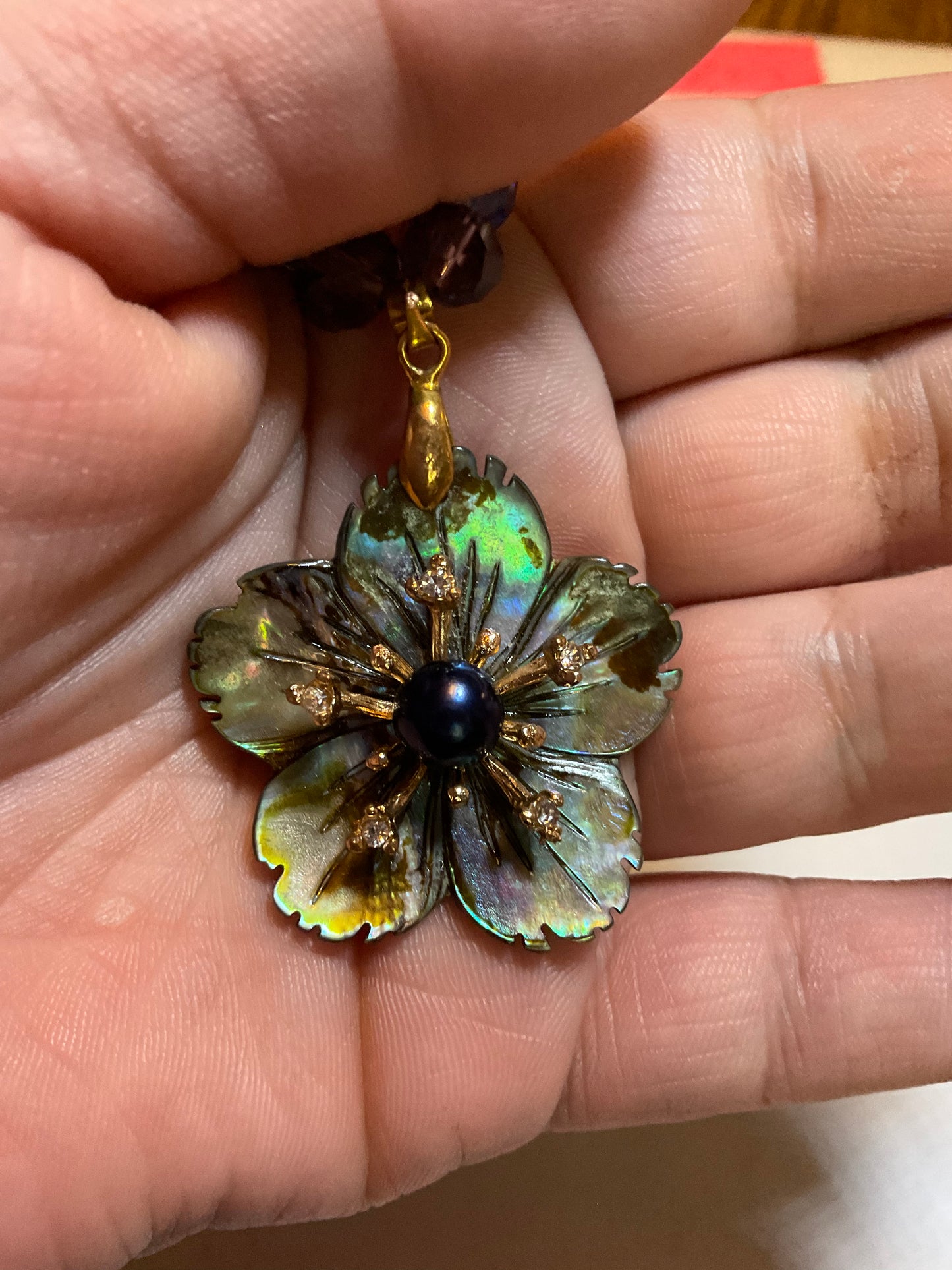 Abalone Flower Necklace