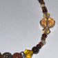 Artisan crafted Positive Energy necklace featuring Tigers eye gemstones, & Sparkling Crystals