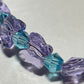 Artisan made Violet Butterfly & Aquamarine crystal Stretch bracelet. Handmade in Michigan!. Made using Swarovski Violet Butterfly Crystals.