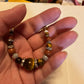Tigers eye, Goldstone, & Topaz crystal Necklace