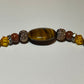 Artisan crafted Positive Energy necklace featuring Tigers eye gemstones, & Sparkling Crystals
