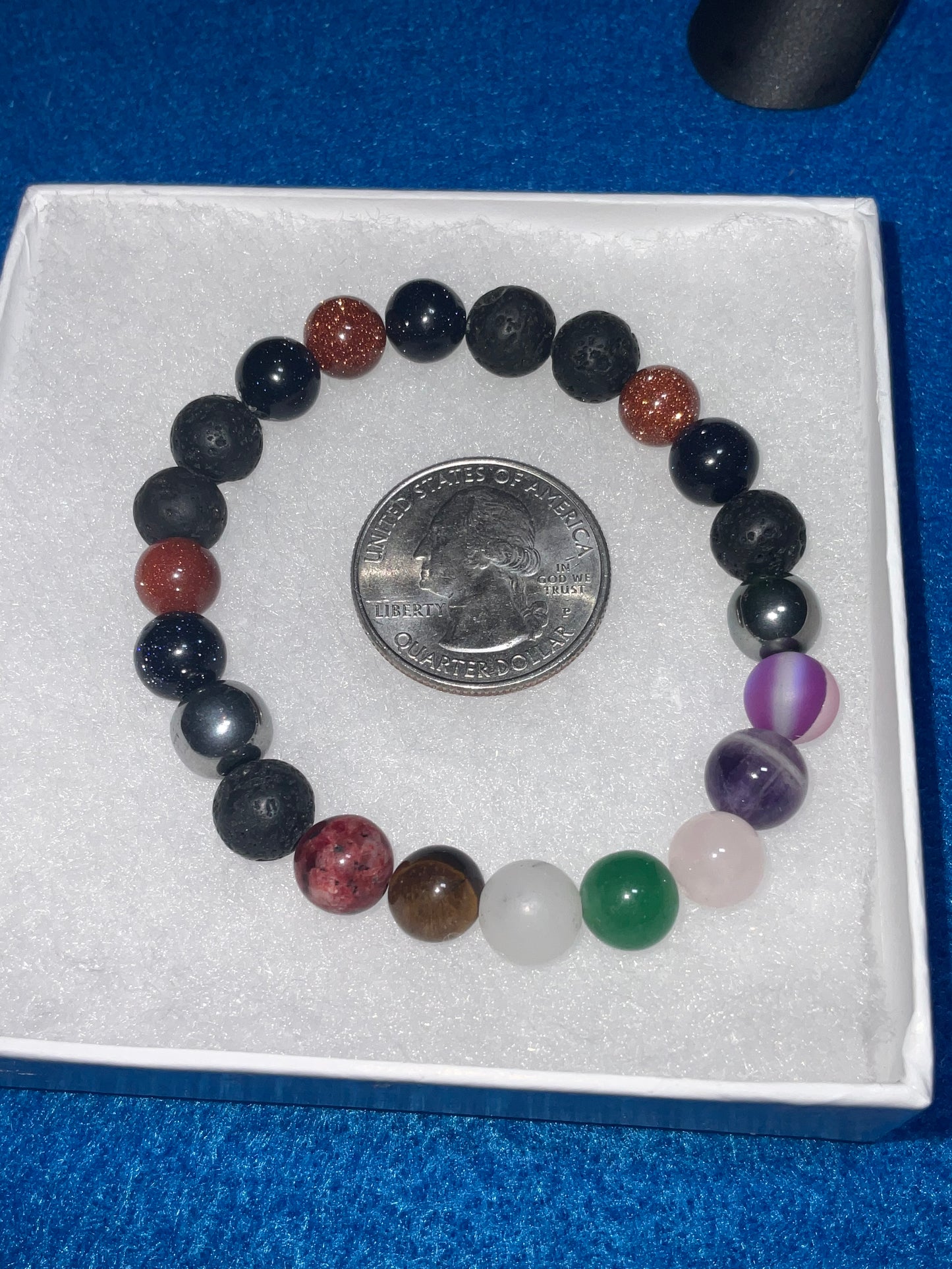 Semiprecious gemstone stretch bracelet