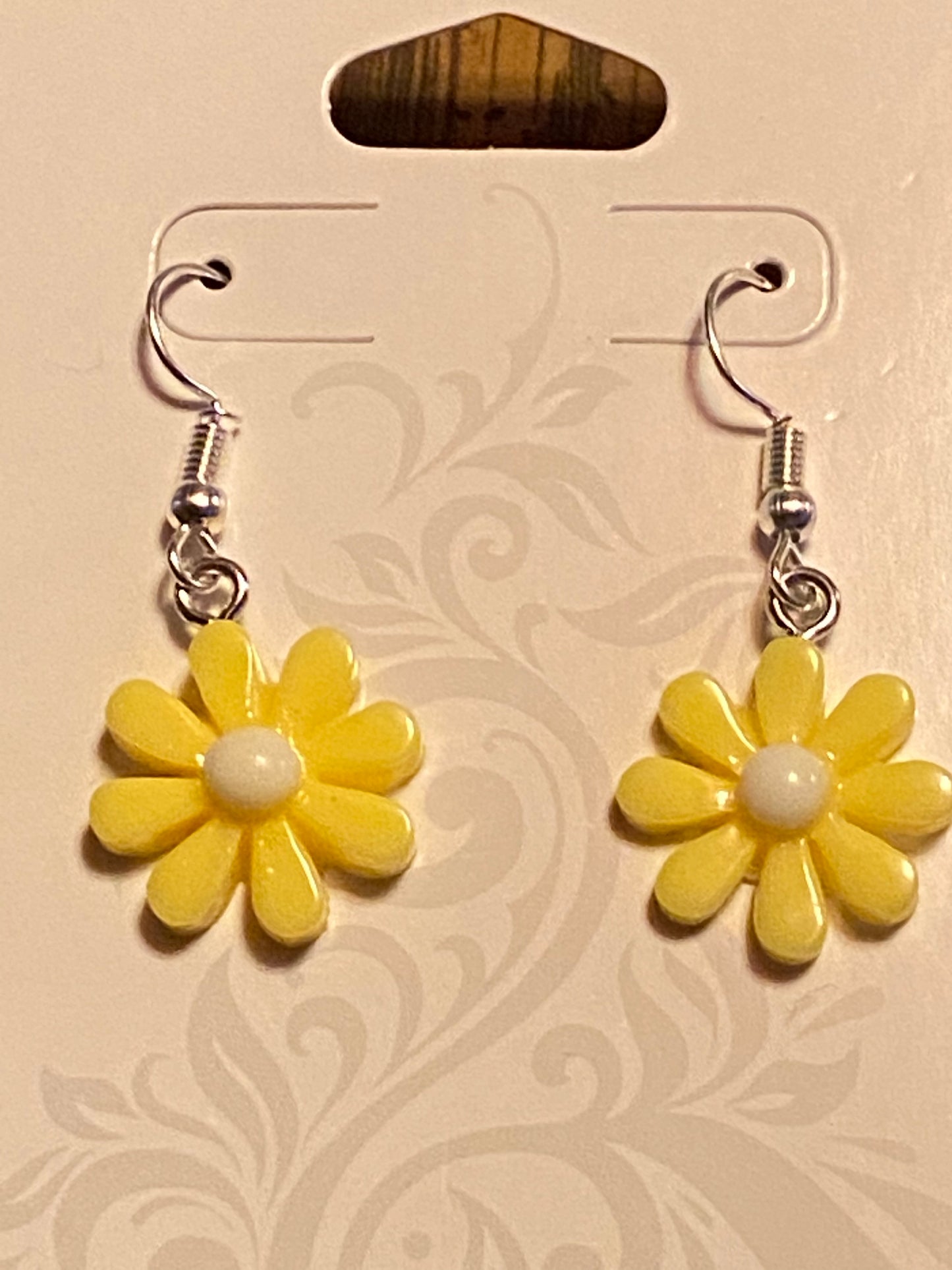 Yellow Daisy Dangle Earrings