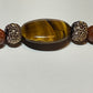 Artisan crafted Positive Energy necklace featuring Tigers eye gemstones, & Sparkling Crystals