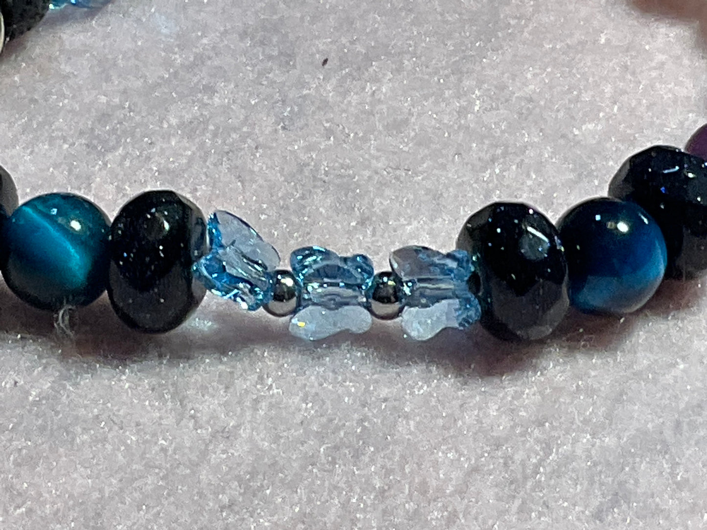 Fairy & Lt Blue Sapphire chakra bracelet