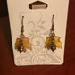 Maple leaf with tiny Copper Acorn dangle Earrings.