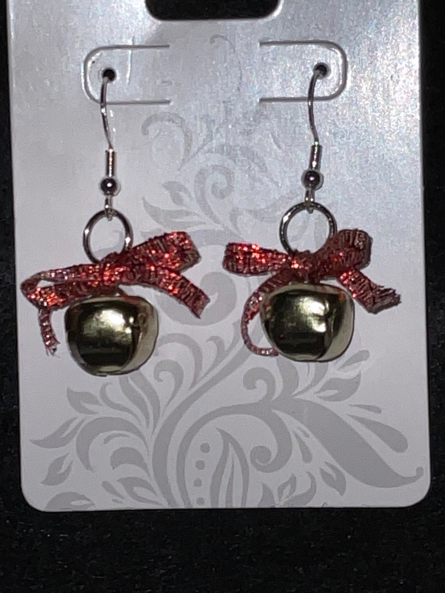 Gold Jingle Bell Christmas Earrings