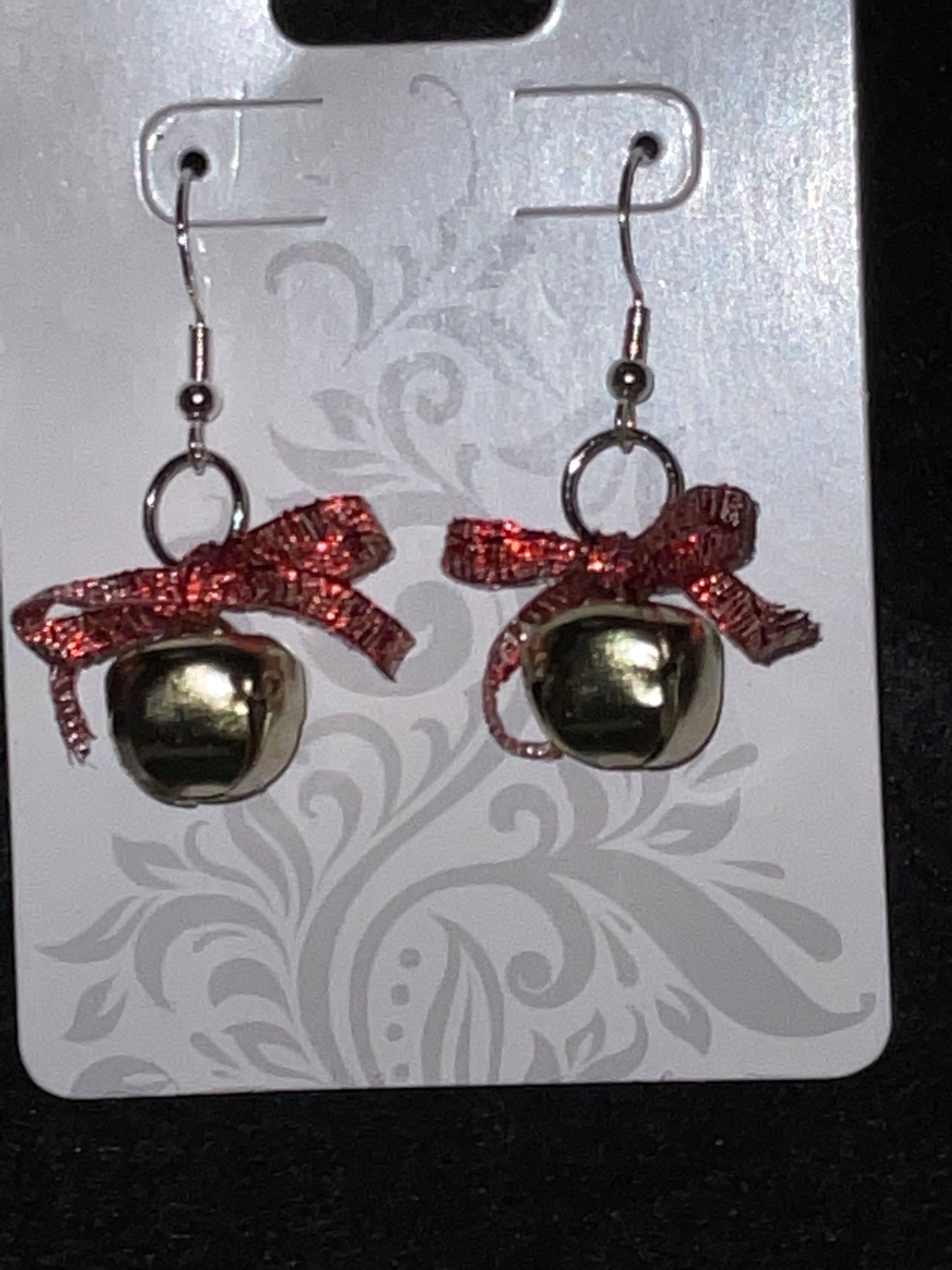 Gold Jingle Bell Christmas Earrings