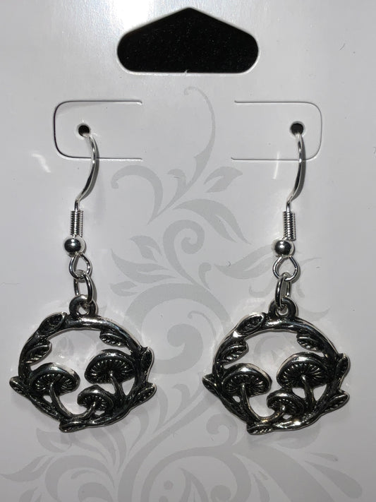 Antique Silver Mushroom Earring’s