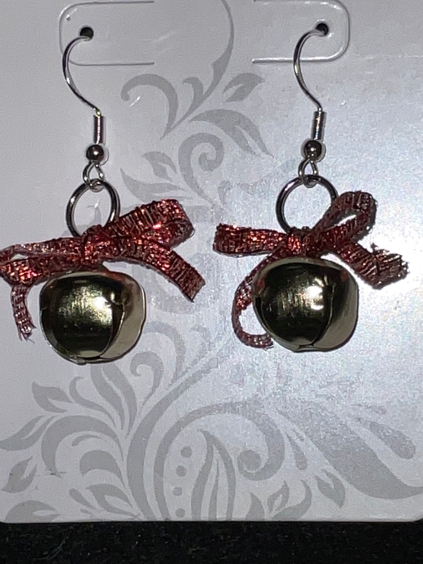 Gold Jingle Bell Christmas Earrings